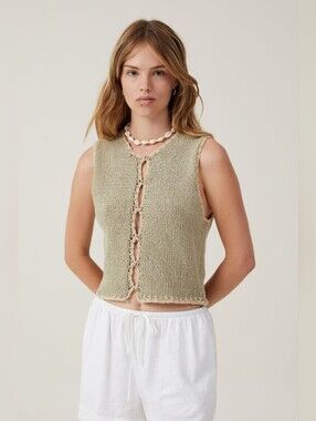 Boucle Blanket Stitch Vest
